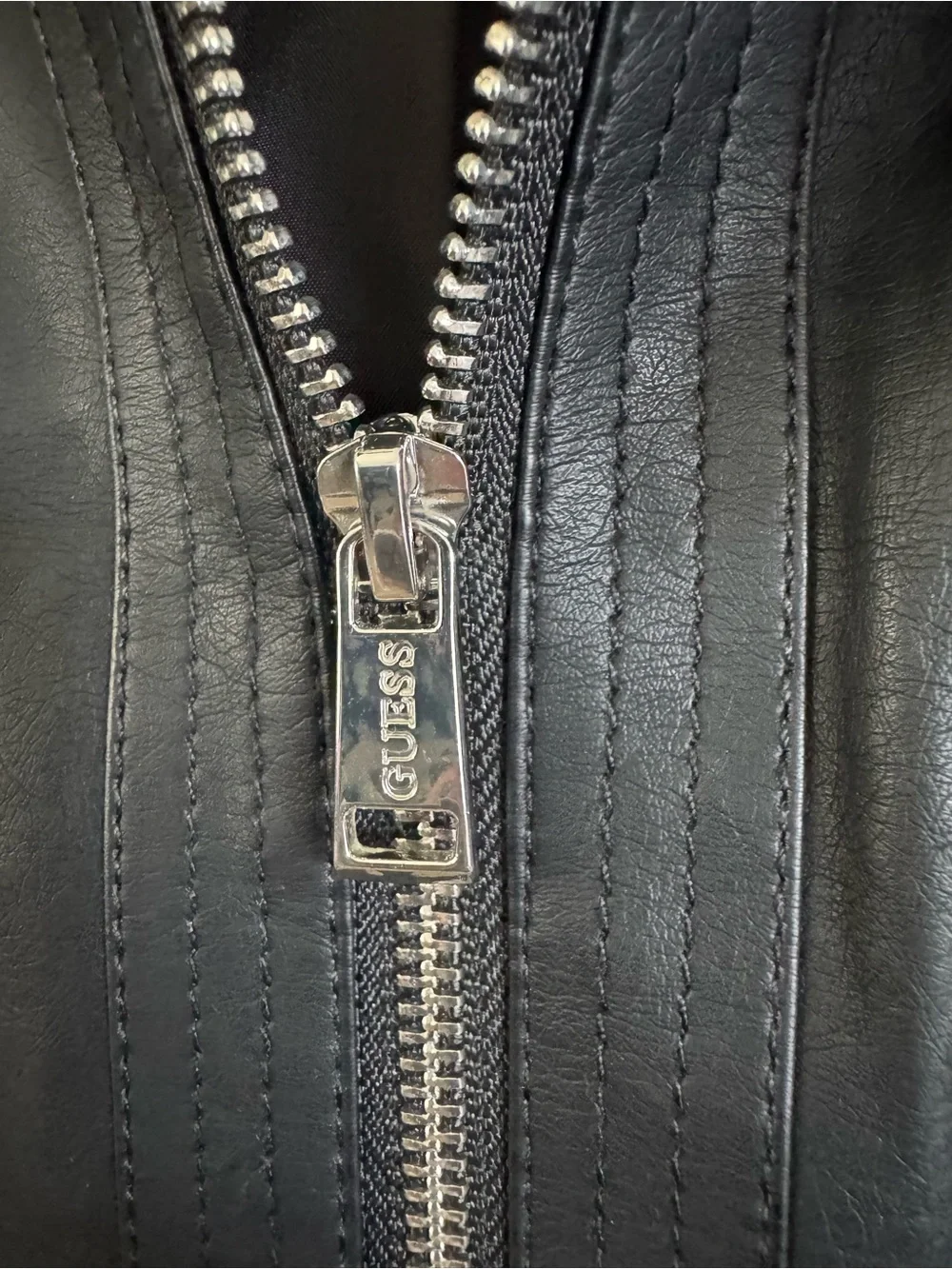 Guess black faux